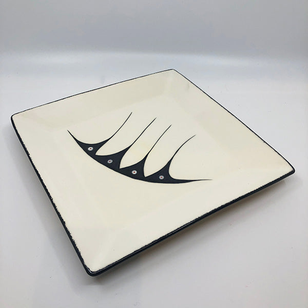 Square Plate - Small, White