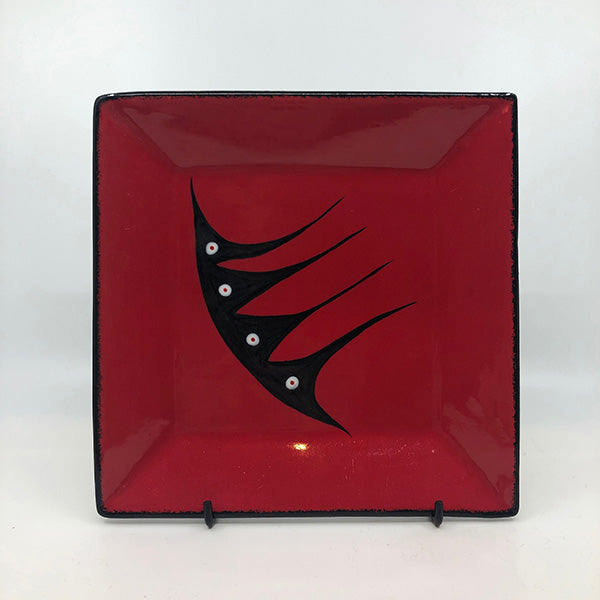 Square Plate - Small, Red