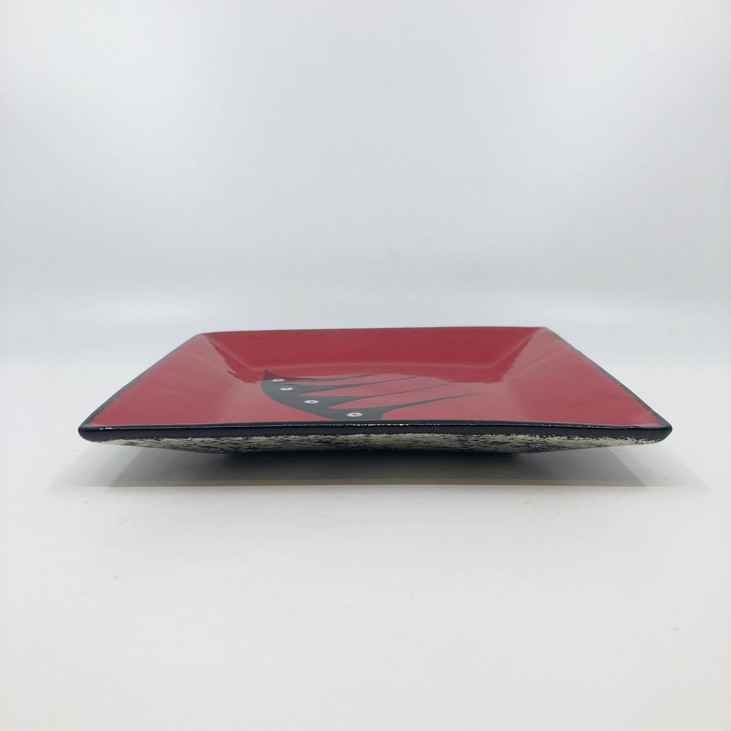 Square Plate - Small, Red