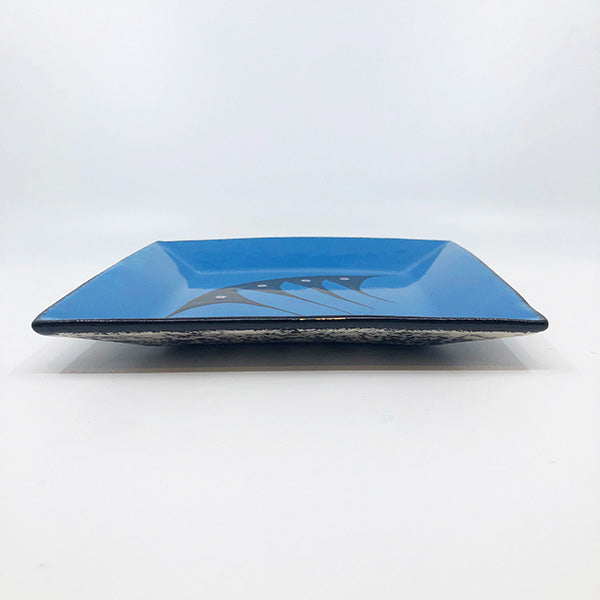 Square Plate - Small, Blue