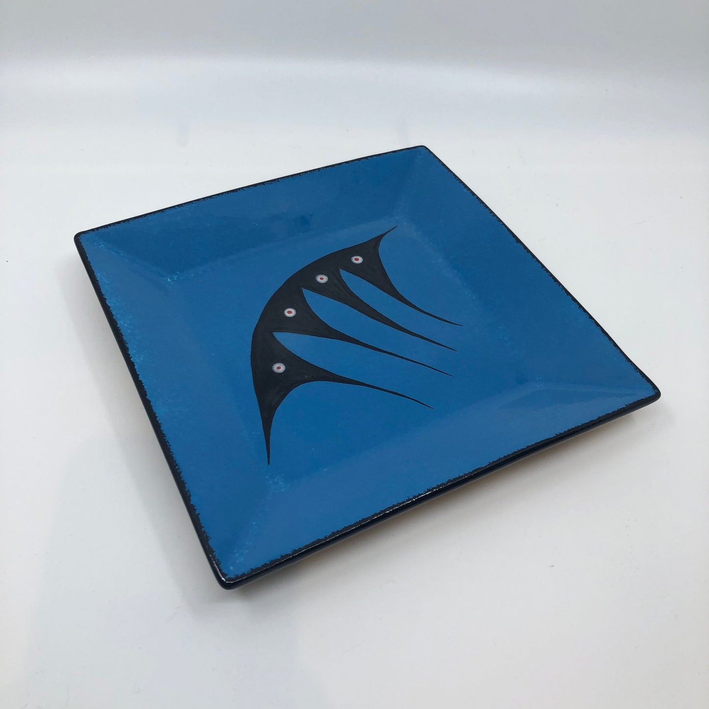 Square Plate - Small, Blue