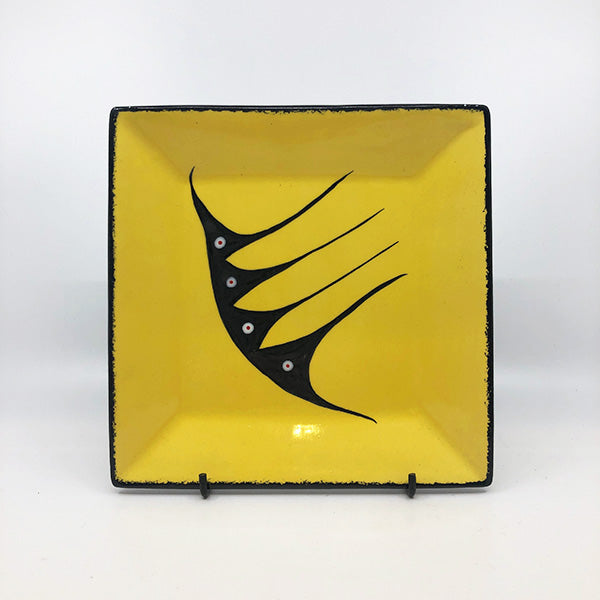 Square Plate - Small, Yellow
