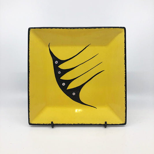 Square Plate - Small, Yellow