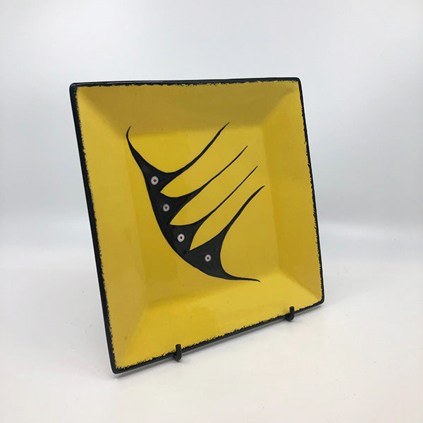 Square Plate - Small, Yellow