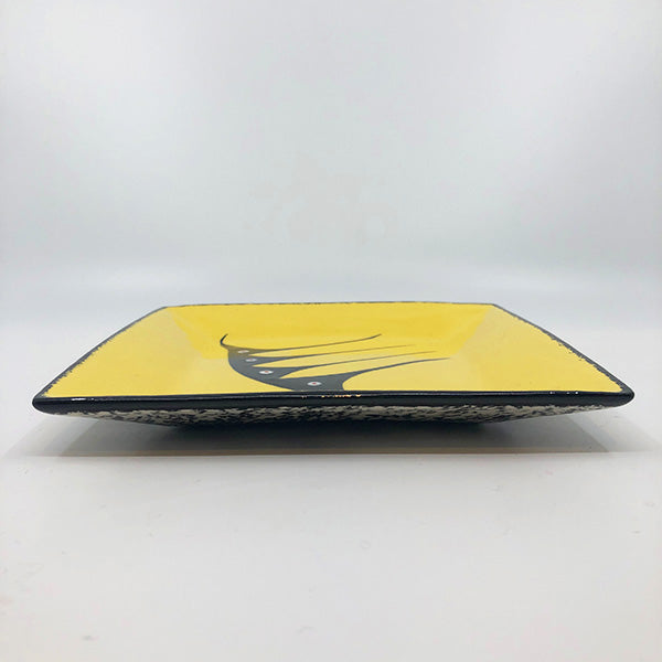 Square Plate - Small, Yellow