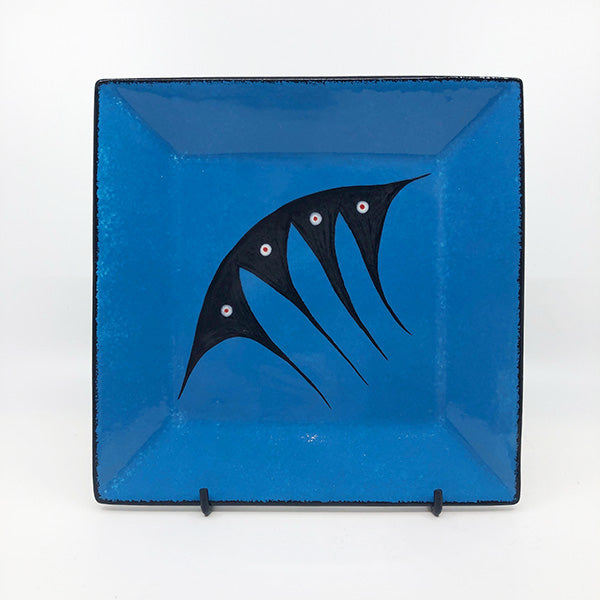 Square Plate - Medium, Blue