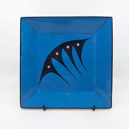 Square Plate - Medium, Blue