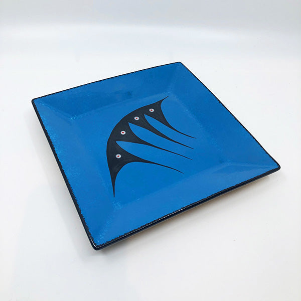 Square Plate - Medium, Blue