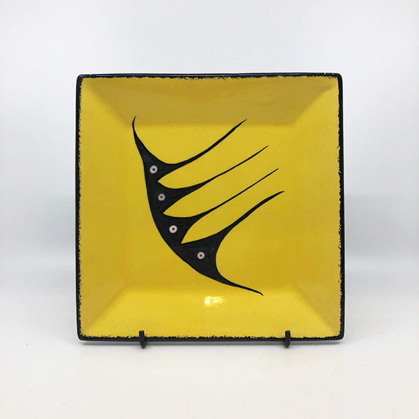 Square Plate - Medium, Yellow