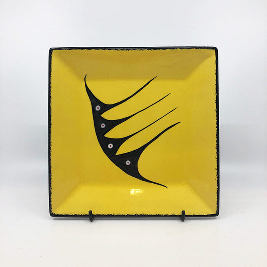 Square Plate - Medium, Yellow