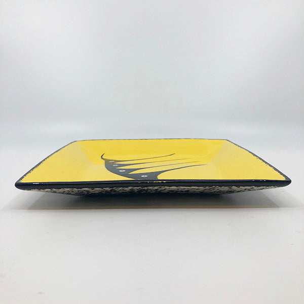 Square Plate - Medium, Yellow