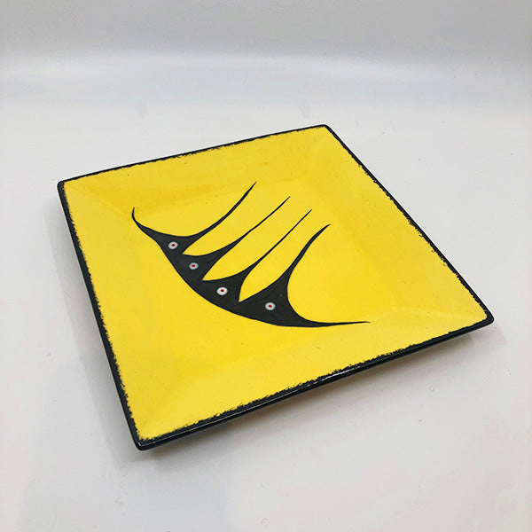 Square Plate - Medium, Yellow