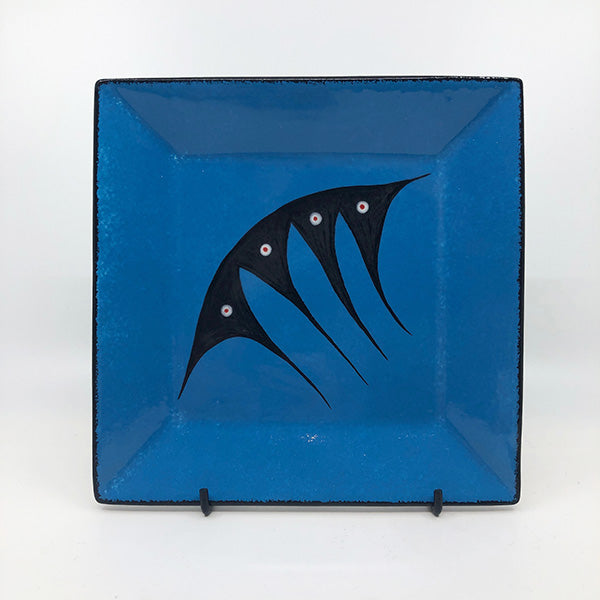 Square Plate - Large, Blue