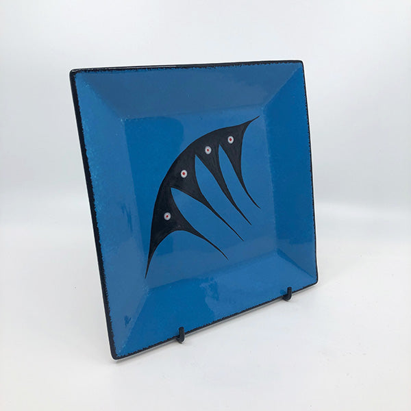 Square Plate - Large, Blue