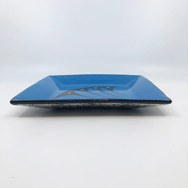 Square Plate - Large, Blue
