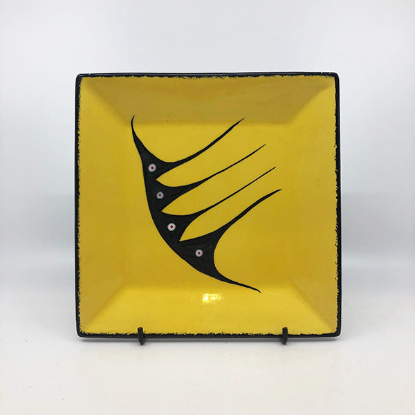 Square Plate - Large, Yellow