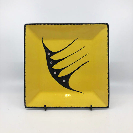 Square Plate - Large, Yellow