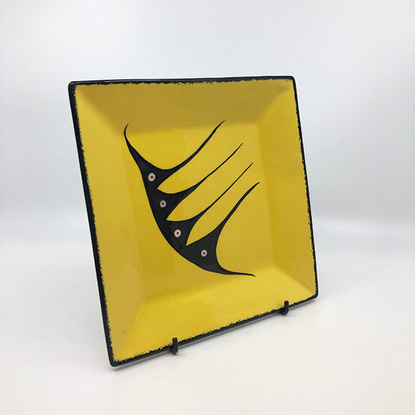 Square Plate - Large, Yellow