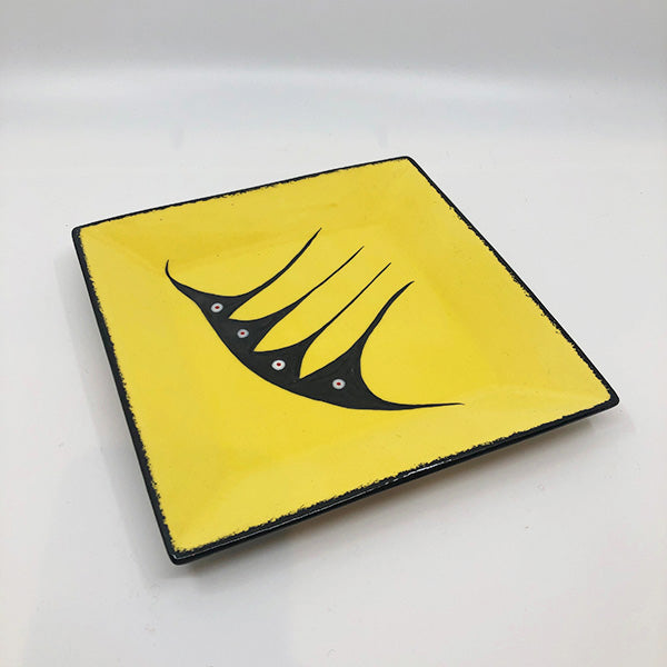 Square Plate - Large, Yellow