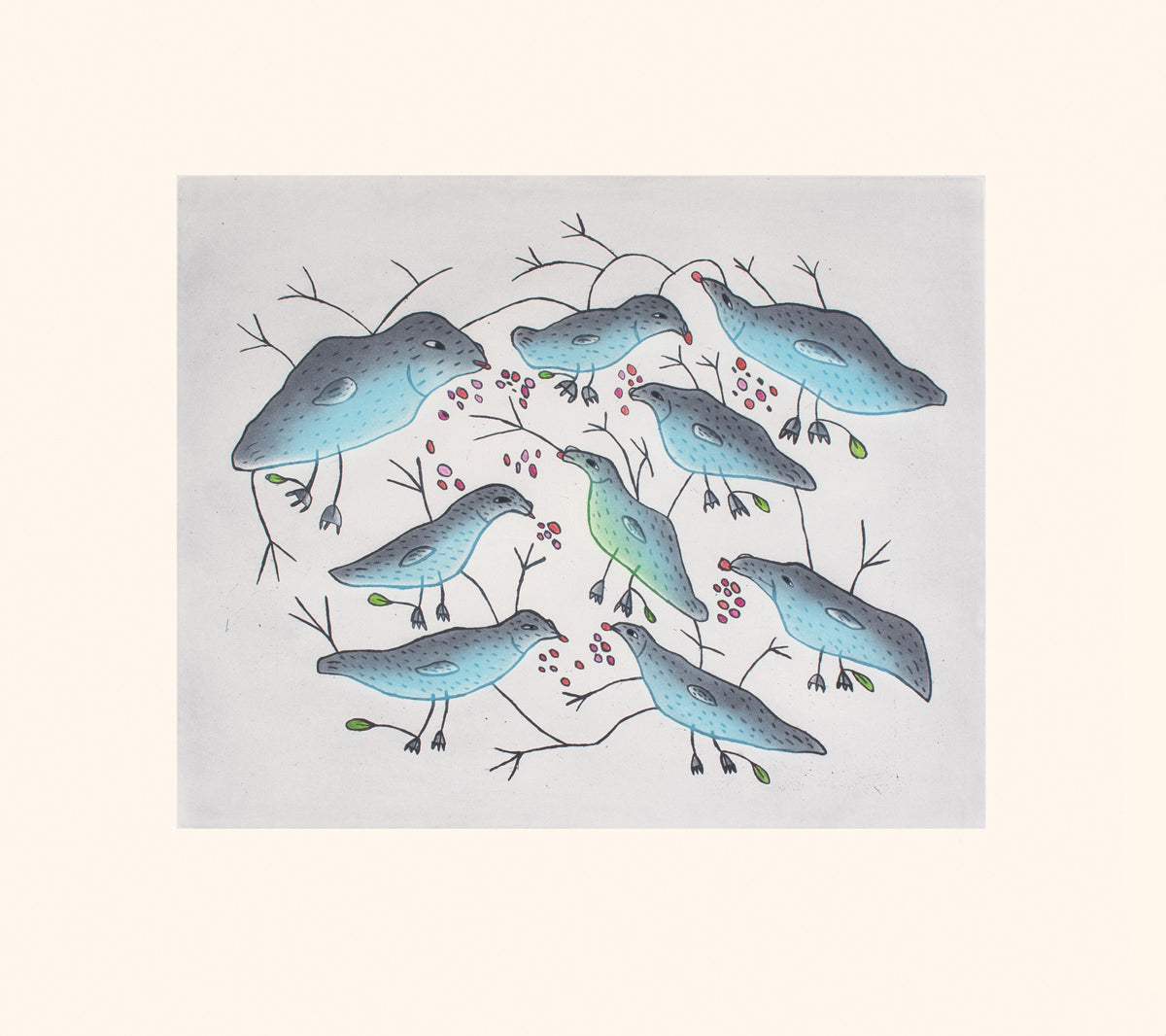 Birds Eating Berries