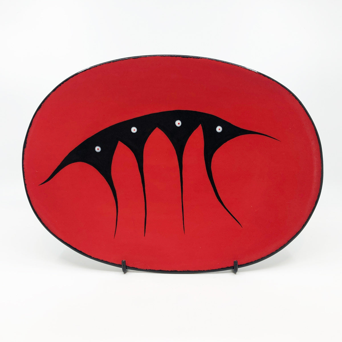 Oval Plate - Medium, Red