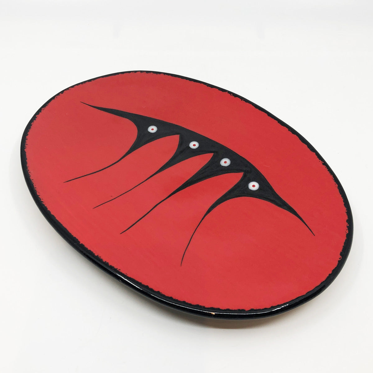 Oval Plate - Medium, Red