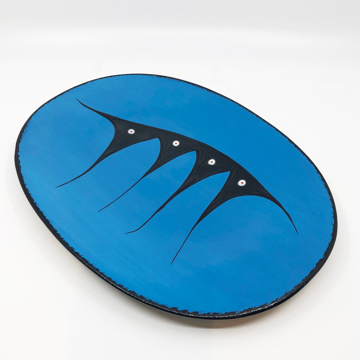 Oval Plate - Large, Blue