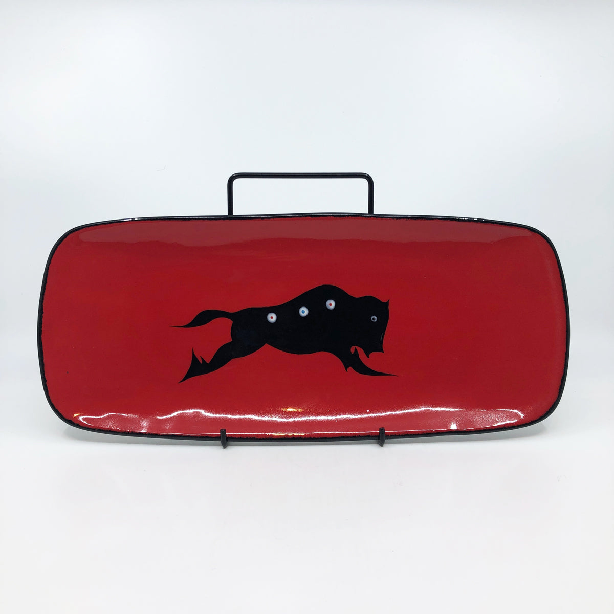 Buffalo Platter, Red