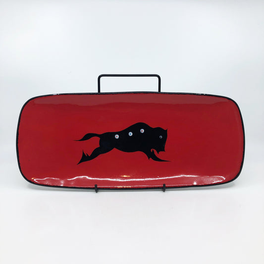 Buffalo Platter, Red