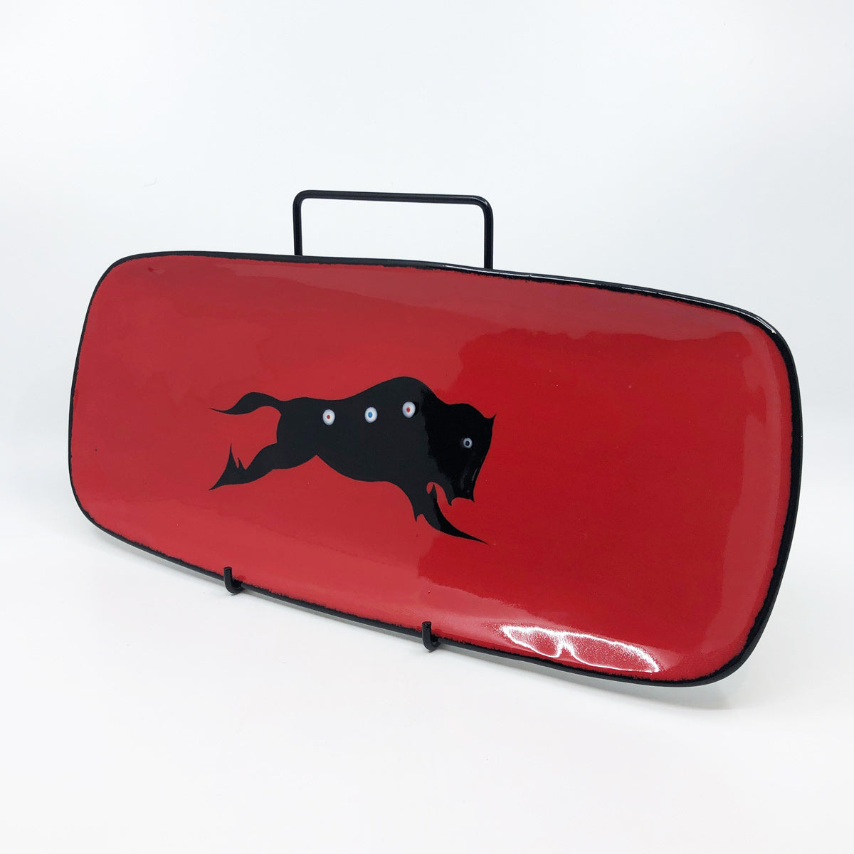 Buffalo Platter, Red