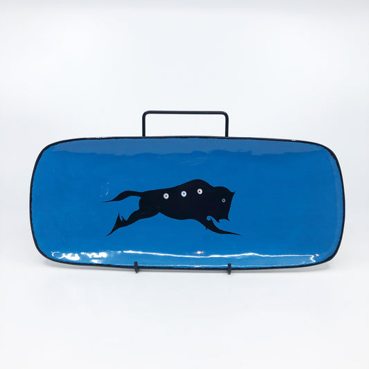 Buffalo Platter, Blue