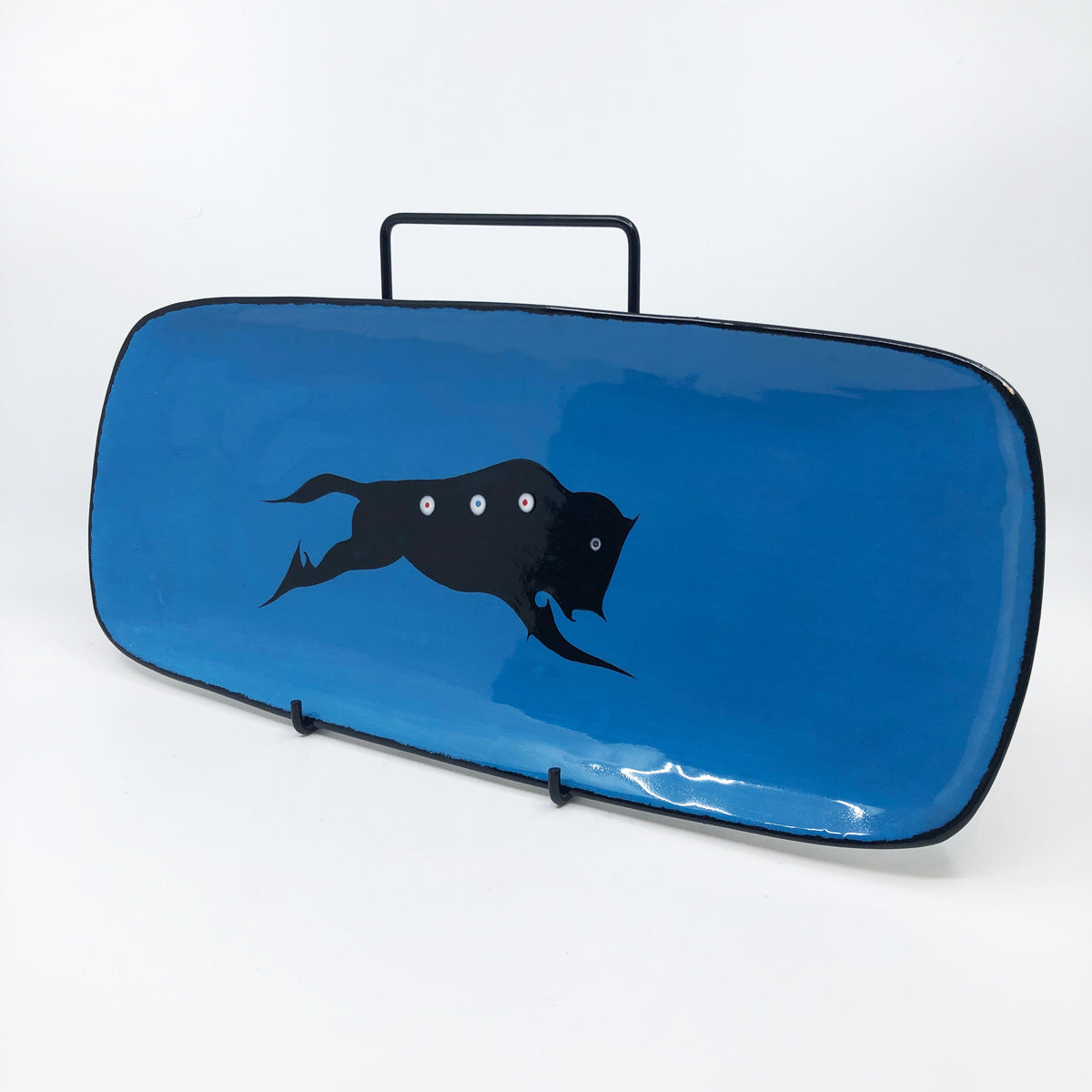 Buffalo Platter, Blue