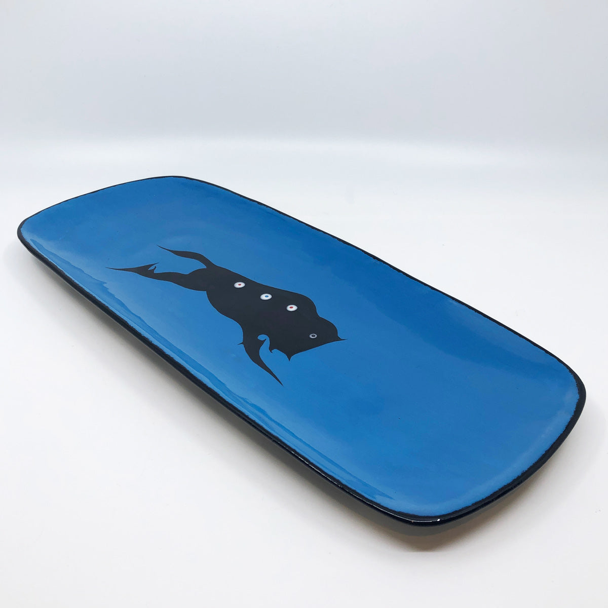 Buffalo Platter, Blue