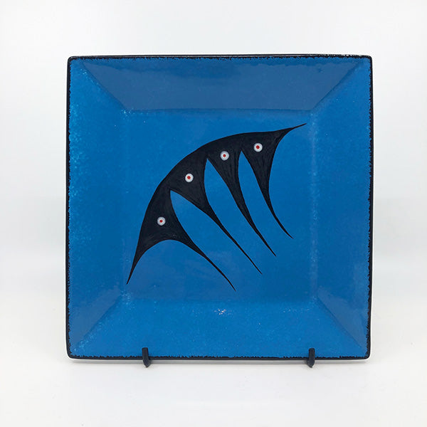 Square Plate - Small, Blue