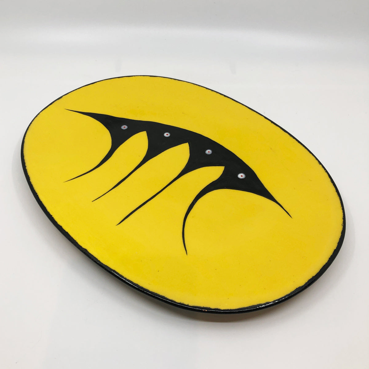 Oval Plate - Large, Yellow